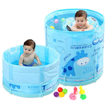欧培/OPEN BABY游泳池家用可折叠免充气小孩游泳桶洗澡桶内夹棉图片