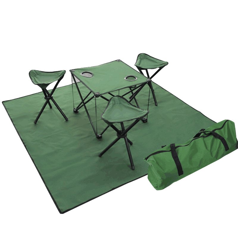 何大屋 户外折叠桌椅套装 便携式野餐桌椅组合露营自驾游休闲桌椅套装HDW1506