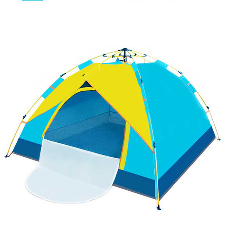 何大屋  全自动户外帐篷防雨户外双人双层免搭建露营野营3-4人HDW1509图片