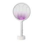 雅格  电蚊拍带底座LED照明紫光灭蚊 USB充电式YG-D041