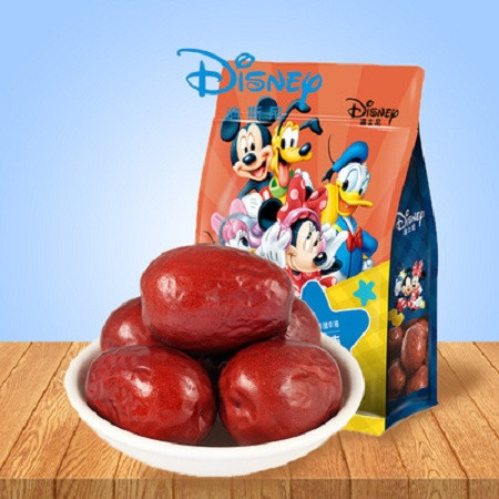 新款迪士尼/Disney红枣新疆红枣258g*2干果和田骏枣大红枣休闲零食图片