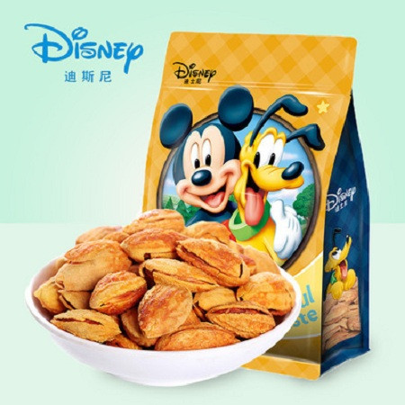 新款迪士尼/Disney原味坚果128g*2休闲零食干果巴旦木扁桃仁