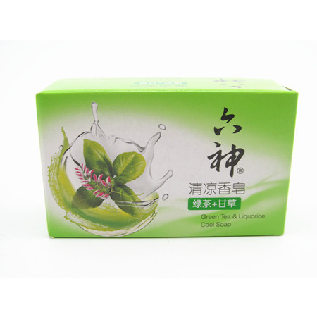 【昶沃贸易】六神香皂 绿茶+甘草90g 清凉洁肤 香味清新