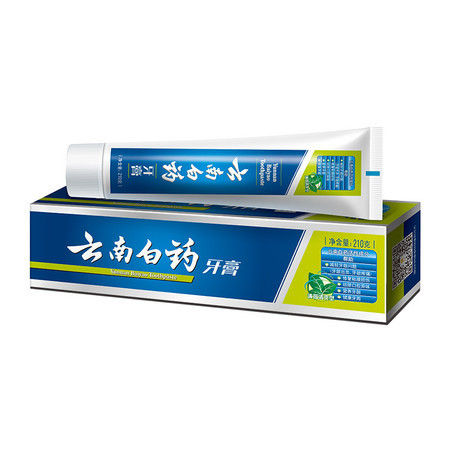 【昶沃贸易】云南白药牙膏薄荷清爽型210g图片