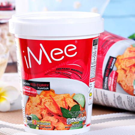 泰国进口iMee艾米红咖喱鸡肉味方便面杯面泡面70g