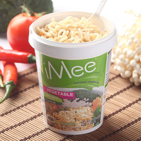 泰国进口iMee艾米蔬菜味杯装方便面泡面汤面65g图片