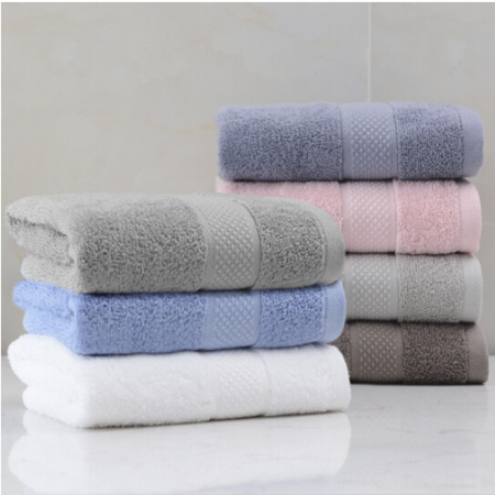 莱依儿 素色毛巾 纯棉吸水柔软洁面巾 2条装 颜色随机图片