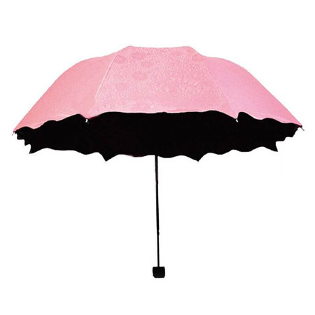 （肥肥馆）晴雨两用防紫外线太阳伞三折叠黑胶防晒伞