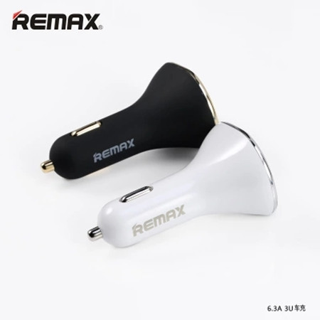 REMAX 一头三充 多用途 耐用 6.3A 3U车载充电器  RCC302图片