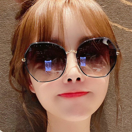 大框墨镜女韩版网红同款 开车专用太阳镜女士圆脸图片
