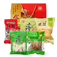 【邮政农品】富佳 古田年货菌菇礼包 850g/箱  含茶树菇/杏鲍菇/银耳/竹荪/花菇 宁德