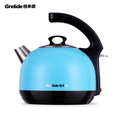 Grelide/格来德 D1215K欧式家用电热水壶保温自动断电英式烧水壶 浅蓝色