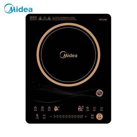 美的（Midea） 电磁炉家用火锅智能触摸电磁炉灶匀火电池炉汤锅炒锅 C21-RT2170 黑色