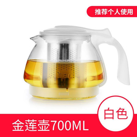  紫丁香耐热玻璃茶壶不锈钢过滤花茶壶家用茶具套装单壶泡茶器水壶图片