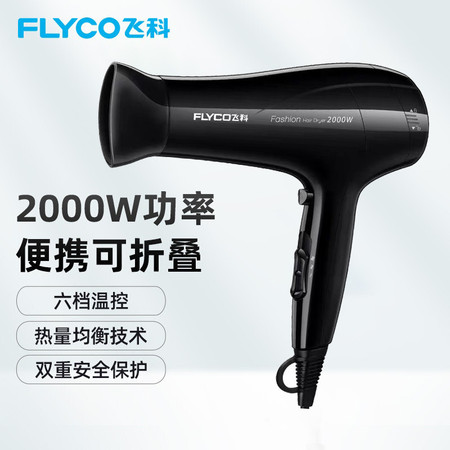 飞科/FLYCO 电吹风 家用 2000W大功率可折叠便携式 FH6231