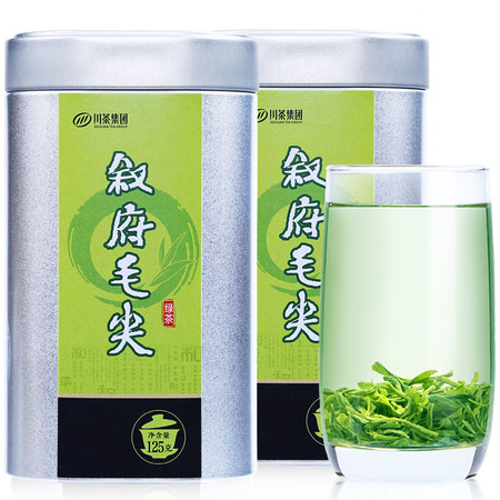 【买一送一】叙府2022年新茶明前春芽高山毛尖绿茶银罐125g