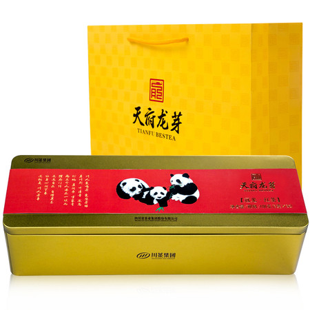 天府龙芽 四川原产特级工夫红茶（冠龙）熊猫礼盒108g 川茶集团图片
