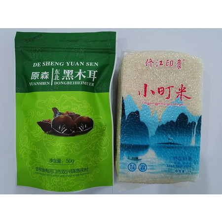 【邮政助农】通化市【佟江印象】小町米1kg/袋（真空）+东北黑木耳50g