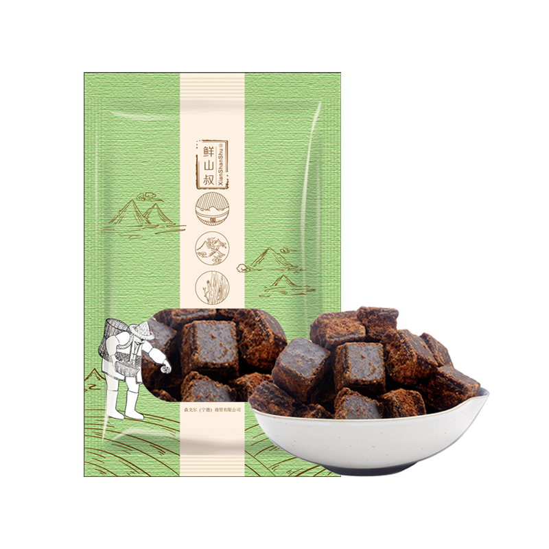 【邮乐自营】鲜山叔 纯甘蔗古法红糖块300g/1袋【秒】