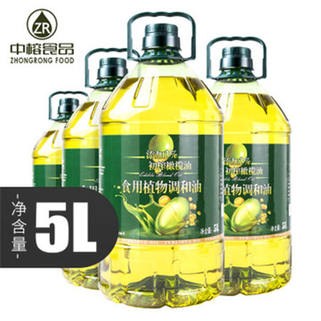 福倍多 添加3%初榨橄榄油清香型高温压榨食用调和油【5L*2桶】