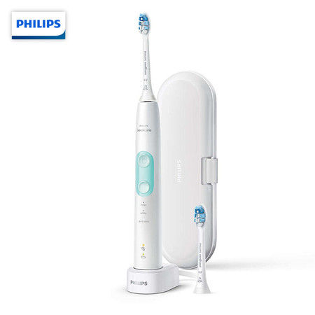 飞利浦(PHILIPS) 电动牙刷 成人声波震动(自带牙刷盒) 3种模式 健康护龈HX6857/20图片