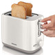 飞利浦/PHILIPS烤面包机 家用全自动多士炉 早餐吐司机 一键解冻带防尘罩盖HD2582/00