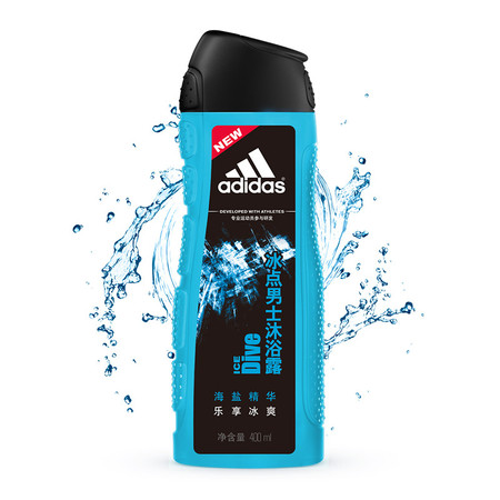 阿迪达斯(Adidas)男士活力冰点沐浴露400ml 持久留香控油清凉舒爽 富含海盐成分 有效去角质图片