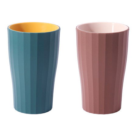 巧居巧具 漱口杯家用创意简约北欧塑料杯子牙刷缸颜色款式随机2只图片