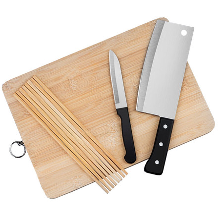 美厨（maxcook）砧板菜板案板竹砧板筷子菜刀水果刀四件套MCPJ-CB004图片