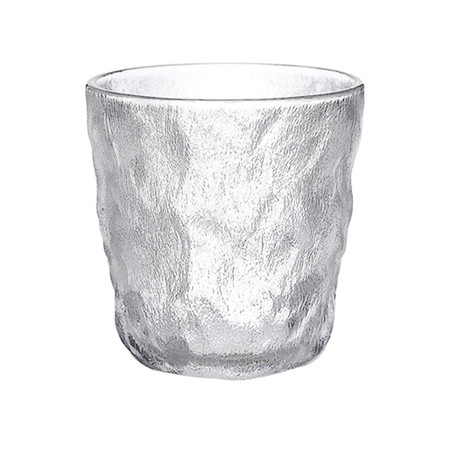 青苹果 日式玻璃杯家用INS水杯加厚冰川杯矮款1只装图片