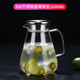  青苹果 凉水壶玻璃大容量水瓶304不锈钢盖嘟嘟壶1.6L/只