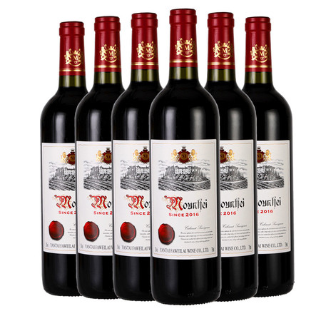 整箱六瓶 法国原酒进口红酒Mountfei干红葡萄酒since2016图片