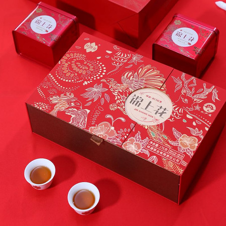 祥源茶 24锦上花（一级红毛峰）176g礼盒+铁罐