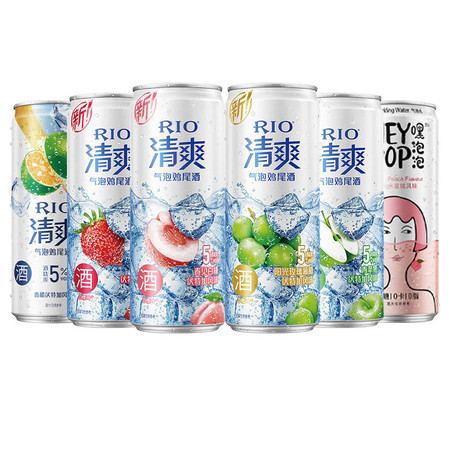  锐澳 RIO清爽预调鸡尾酒气泡水330ml*6罐