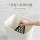 日本爱丽思IRIS分类垃圾桶干湿分离厨房家用客厅小型双筒带盖BG-2-12L-白色