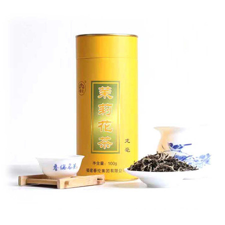 春伦茉莉花茶茉莉龙毫纸罐100g