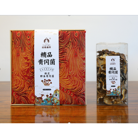 多吉扎森 松茸 【西藏林芝】特产烘干青冈菌（木艺礼盒装140克）全国包邮