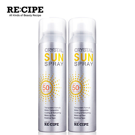 玥之秘/RECIPE 韩国水晶防晒喷雾150ml 男女儿童学生军训防晒霜SPF50+