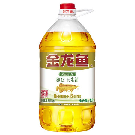 食用油 非转基因 压榨 一级 纯正玉米油4L（新老包装随机发货）