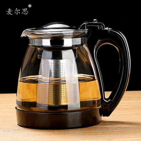 麦尔思 1000ML/2000ML茶壶套装单壶花茶杯飘逸杯泡茶壶玻璃耐热图片