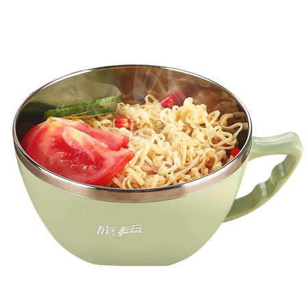  韩日式不锈钢泡面碗带盖学生宿舍方便面碗大号防烫汤杯大容量饭盒图片