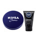 妮维雅/NIVEA  蓝罐润肤霜30ml 赠男士控油保湿洁面泥50g	