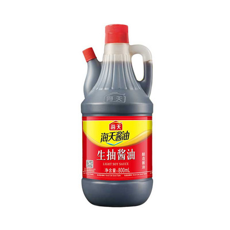 海天生抽酱油800ml 吃饺子的蘸酱饭店烹调酱油佐餐凉拌菜调味品