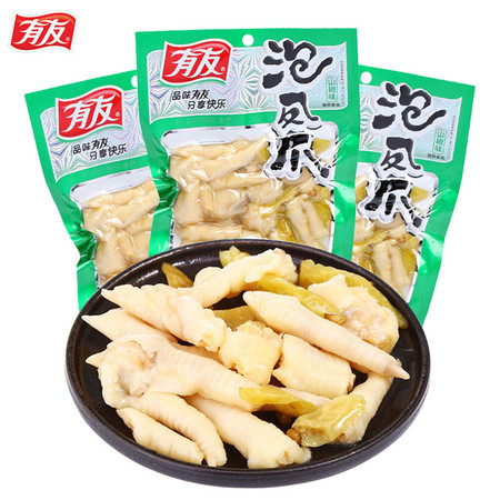  有友泡椒凤爪100g*2袋 鸡爪卤味休闲酸辣小吃零食图片