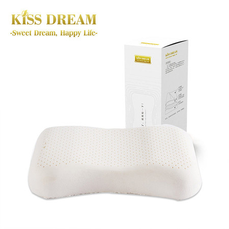 【泰国皇室 进贡品牌】Kiss Dream泰国进口天然乳胶枕 K4 碟形护肩美容枕头图片