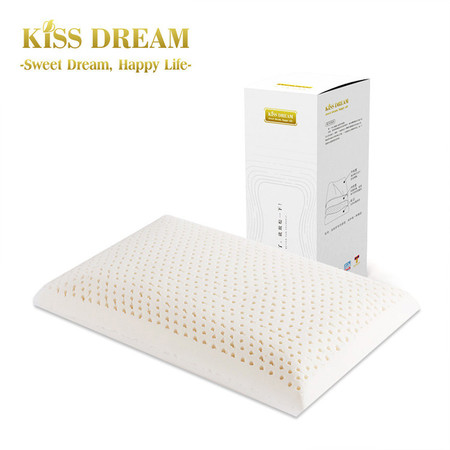 【泰国皇室 进贡品牌】Kiss Dream泰国进口天然乳胶枕 K5 护颈枕头五星级酒店面包枕头