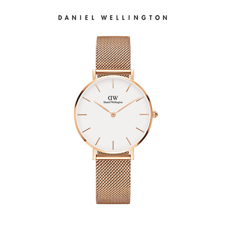 Daniel Wellington DW女表32mm白表盘金色边金色钢带 DW00100163