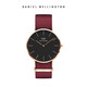 Daniel Wellington DW男表40mm黑表盘金色边织纹表带 DW00100269