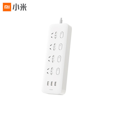 小米/MIUI 米家四位四控插线板（含3口USB 2A快充）YX