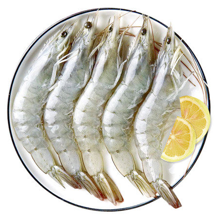 巴鲜岛 进口冷冻厄瓜多尔白虾 50-60 虾净重 1.4kg 72-86只